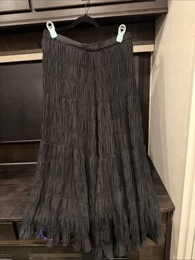 Max Studio Black Layered Maxi Skirt